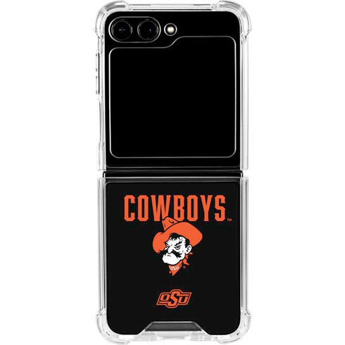 Oklahoma State University OSU Ride Em Cowboy Galaxy Z Flip5 5G Clear Case
