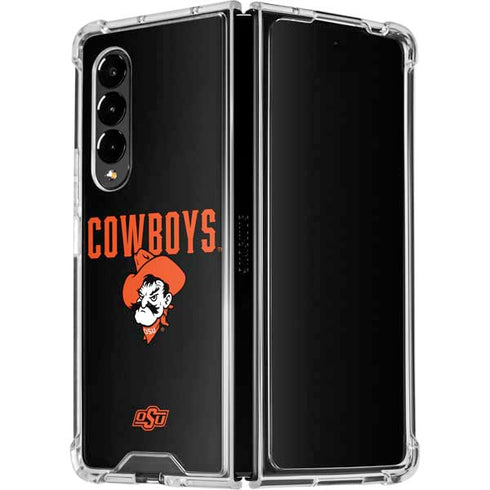 Oklahoma State University OSU Ride Em Cowboy Galaxy Z Fold4 5G Clear Case