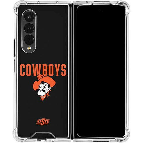 Oklahoma State University OSU Ride Em Cowboy Galaxy Z Fold4 5G Clear Case