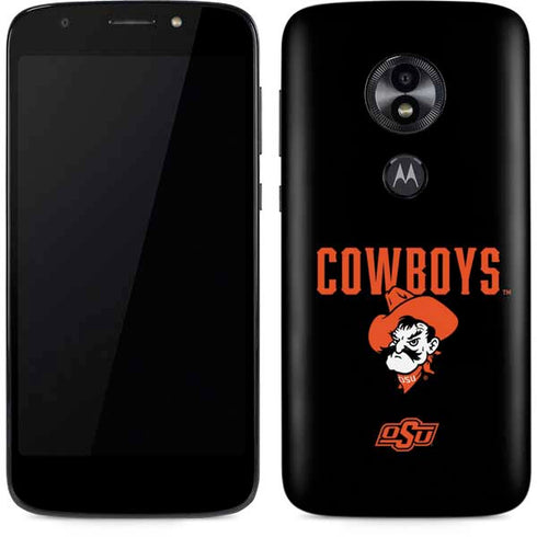 Oklahoma State University OSU Ride Em Cowboy Moto E5 Play Skin