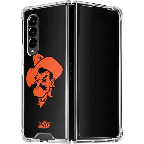 Oklahoma State University OSU Cowboys Galaxy Z Fold4 5G Clear Case