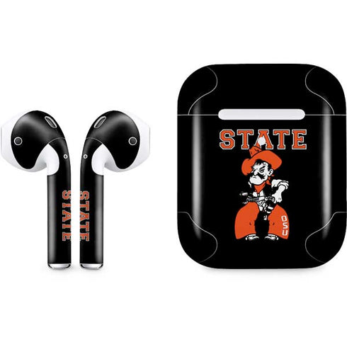 Oklahoma State University OSU Cowboys Orange Apple AirPods 2 Skin