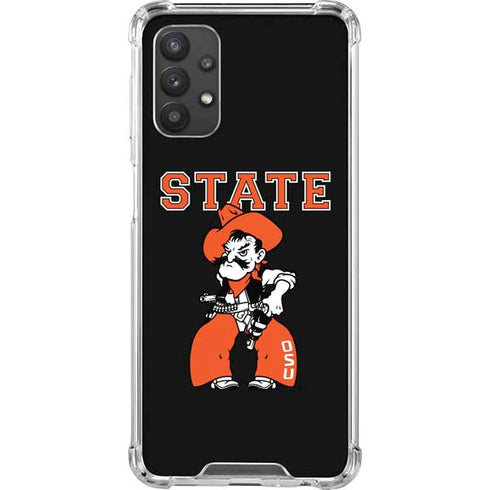 Oklahoma State University OSU Cowboys Orange Galaxy A32 5G Clear Case