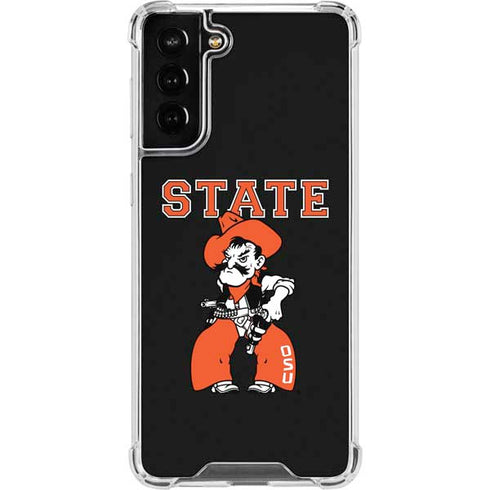 Oklahoma State University OSU Cowboys Orange Galaxy S21 FE Clear Case