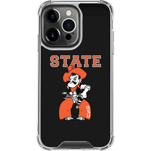 Oklahoma State University OSU Cowboys Orange iPhone 14 Pro Clear Case