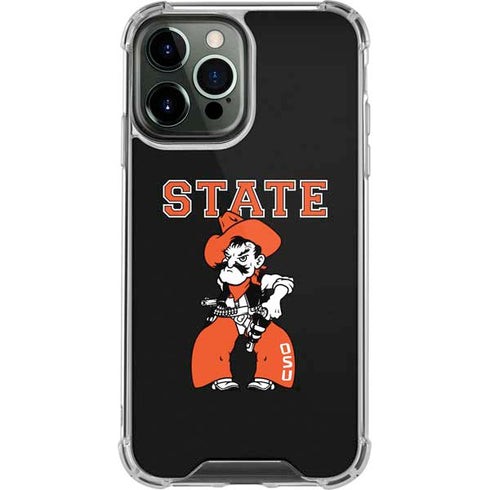 Oklahoma State University OSU Cowboys Orange iPhone 14 Pro Max Clear Case