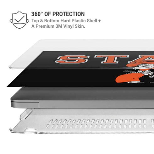 Oklahoma State University OSU Cowboys Orange MacBook Pro 16in (2021-25) Case plus Skin