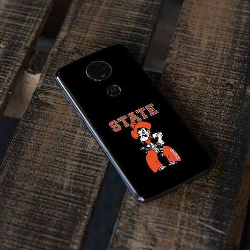 Oklahoma State University OSU Cowboys Orange Moto E5 Plus Skin