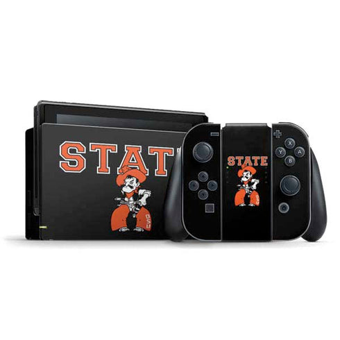 Oklahoma State University OSU Cowboys Orange Nintendo Switch Bundle Skin