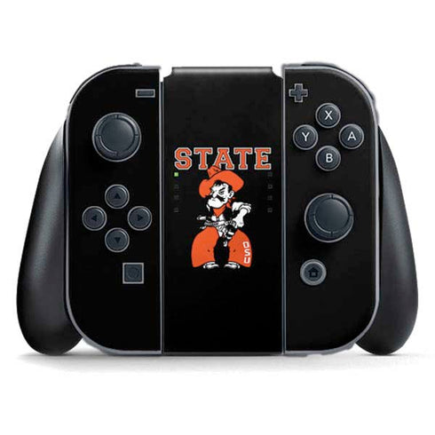 Oklahoma State University OSU Cowboys Orange Nintendo Switch (2017-2021) Joy-Con Controller Skin