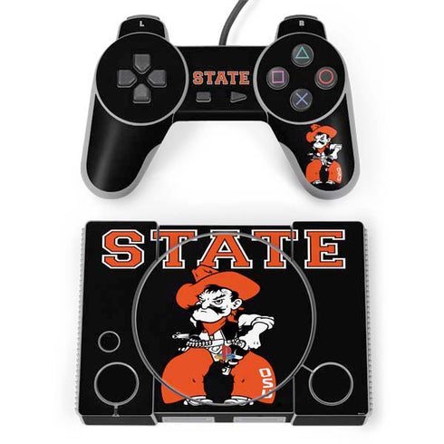 Oklahoma State University OSU Cowboys Orange PlayStation Classic Bundle Skin