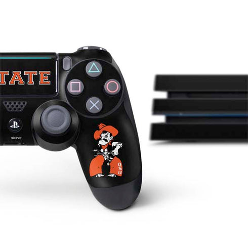Oklahoma State University OSU Cowboys Orange PS4 Pro Bundle Skin