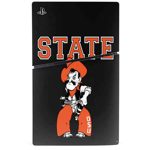 Oklahoma State University OSU Cowboys Orange PS5 Slim Digital Edition Bundle Skin