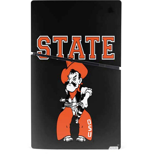 Oklahoma State University OSU Cowboys Orange PS5 Slim Digital Edition Bundle Skin