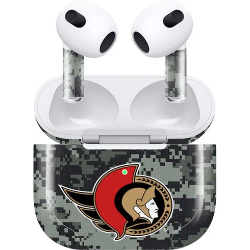 NHL Ottawa Senators Camo Apple AirPods (3rd Gen 2021) Skin