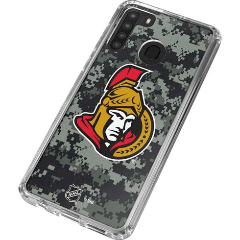 NHL Ottawa Senators Camo Galaxy A21 Clear Case