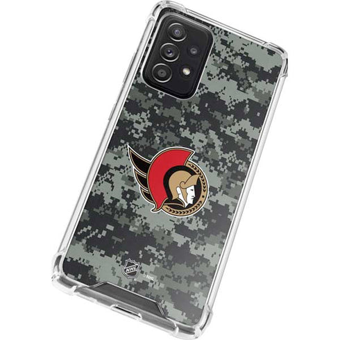 NHL Ottawa Senators Camo Galaxy A72 5G Clear Case