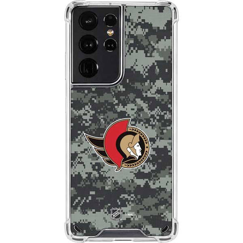 NHL Ottawa Senators Camo Galaxy S21 Ultra 5G Clear Case