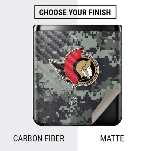 NHL Ottawa Senators Camo Galaxy Z Flip Skin
