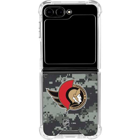 NHL Ottawa Senators Camo Galaxy Z Flip5 5G Clear Case
