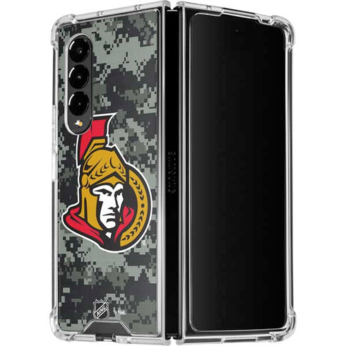 NHL Ottawa Senators Camo Galaxy Z Fold4 5G Clear Case