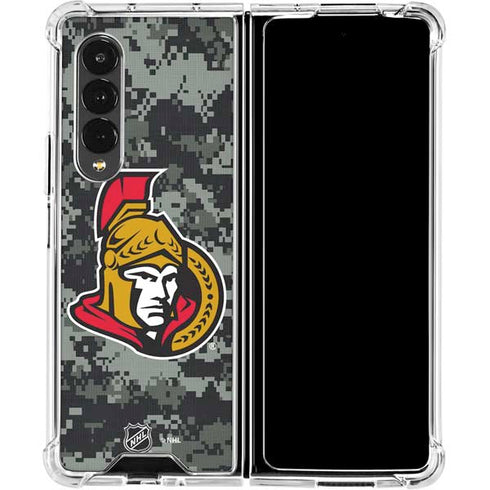 NHL Ottawa Senators Camo Galaxy Z Fold4 5G Clear Case