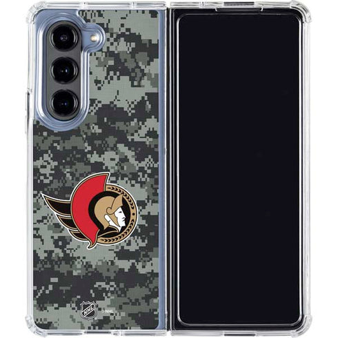 NHL Ottawa Senators Camo Galaxy Z Fold5 5G Clear Case