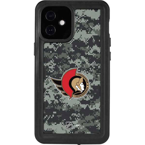 NHL Ottawa Senators Camo iPhone 12 Mini Waterproof Case