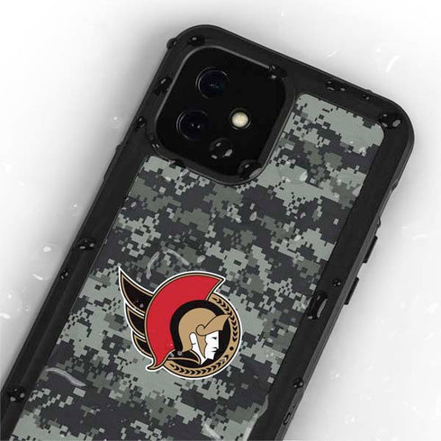 NHL Ottawa Senators Camo iPhone 12 Mini Waterproof Case