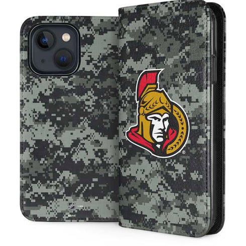 NHL Ottawa Senators Camo iPhone 13 Folio Case