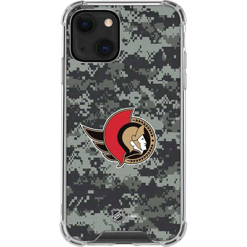 NHL Ottawa Senators Camo iPhone 13 Mini Clear Case