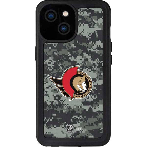 NHL Ottawa Senators Camo iPhone 13 Mini Waterproof Case