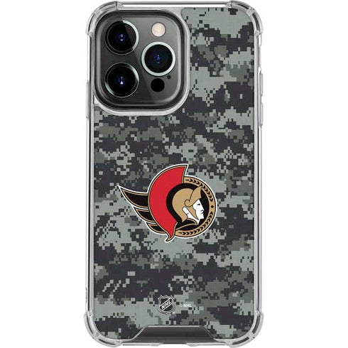 NHL Ottawa Senators Camo iPhone 13 Pro Clear Case