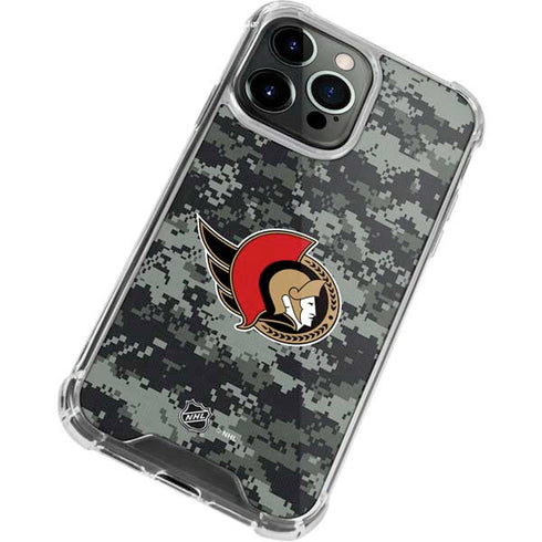 NHL Ottawa Senators Camo iPhone 13 Pro Clear Case