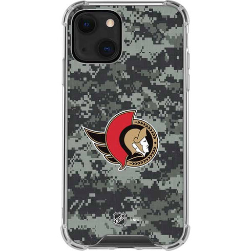 NHL Ottawa Senators Camo iPhone 14 Plus Clear Case