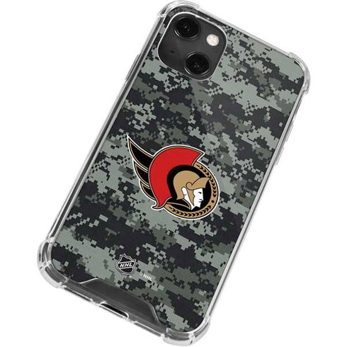 NHL Ottawa Senators Camo iPhone 14 Plus Clear Case