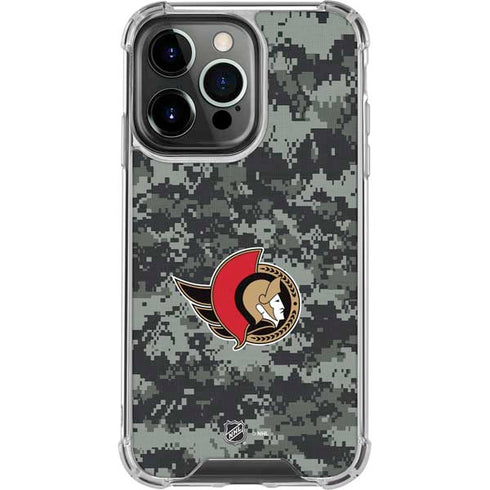 NHL Ottawa Senators Camo iPhone 14 Pro Clear Case
