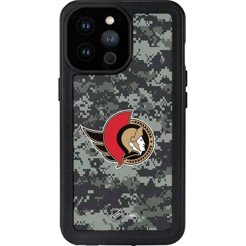 NHL Ottawa Senators Camo iPhone 14 Pro Max Waterproof Case