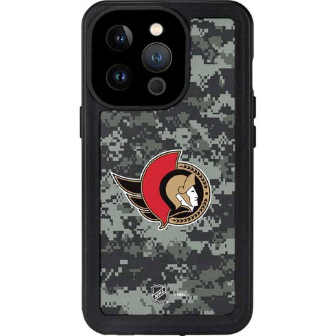 NHL Ottawa Senators Camo iPhone 14 Pro Waterproof Case