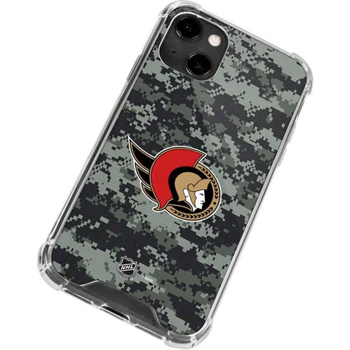 NHL Ottawa Senators Camo iPhone 15 Plus Clear Case