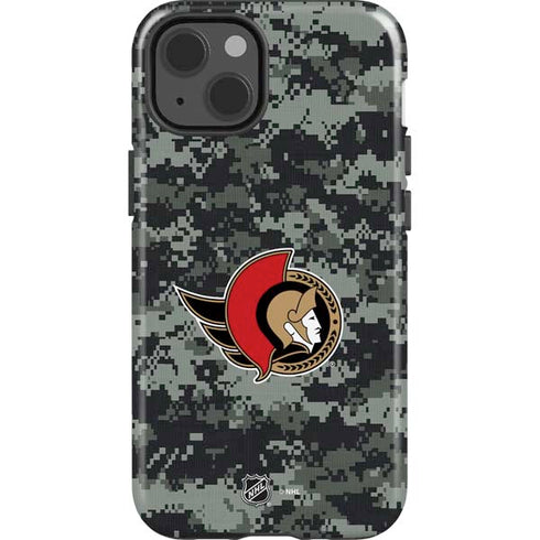 NHL Ottawa Senators Camo iPhone 15 Plus Impact Case