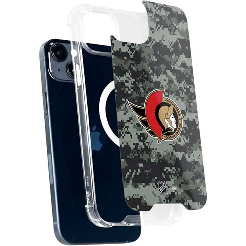 NHL Ottawa Senators Camo iPhone 15 Plus MagSafe Case