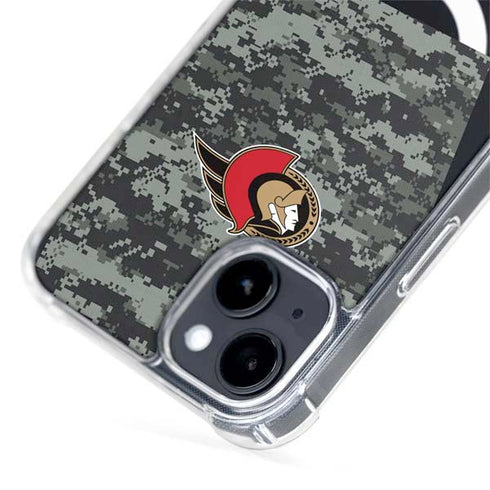 NHL Ottawa Senators Camo iPhone 15 Plus MagSafe Case