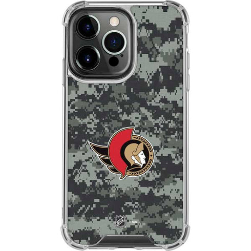 NHL Ottawa Senators Camo iPhone 15 Pro Clear Case