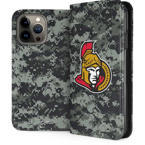 NHL Ottawa Senators Camo iPhone 15 Pro Max Folio Case