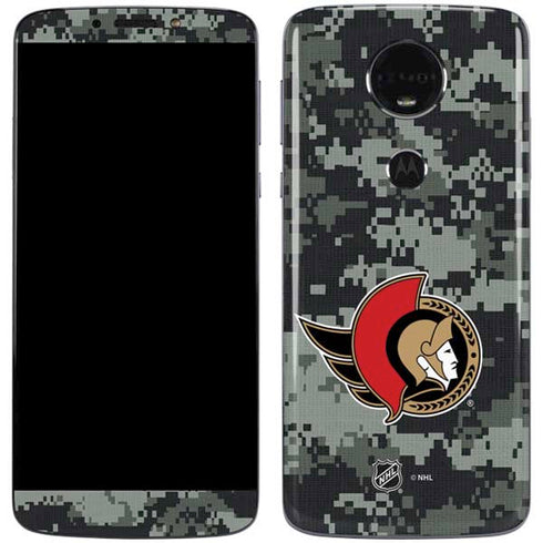 NHL Ottawa Senators Camo Moto E5 Plus Skin