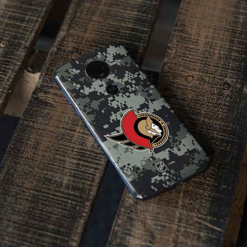 NHL Ottawa Senators Camo Moto E5 Plus Skin