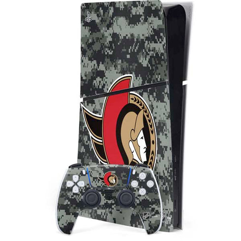 NHL Ottawa Senators Camo PS5 Slim Digital Edition Bundle Skin