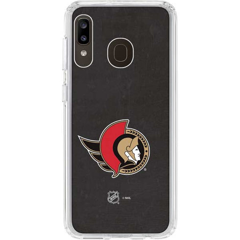 NHL Ottawa Senators Distressed Galaxy A20 Clear Case