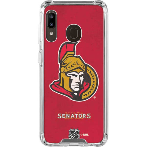 NHL Ottawa Senators Distressed Galaxy A30 Clear Case